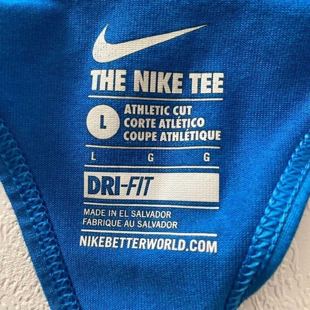 Nike Dri-Fit Blue Racerback Tank Top | Athletic Workout Training Shirt Size L